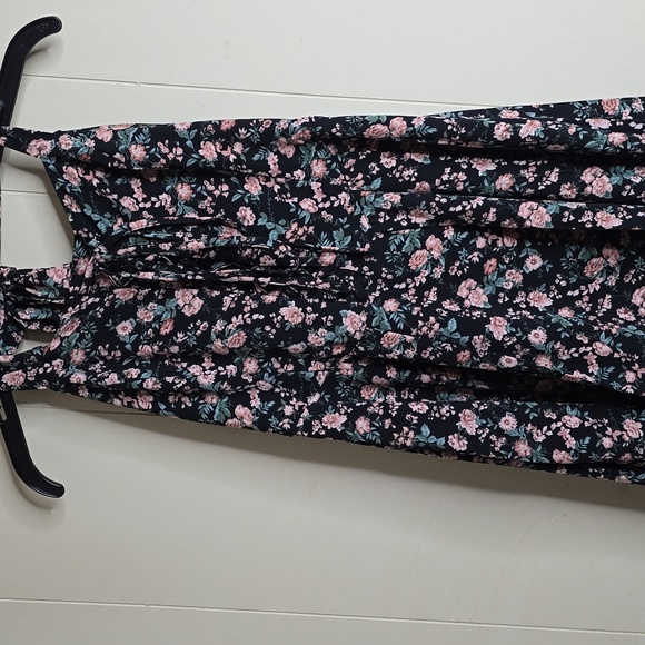 Women's Floral A Line Smocked Waist Tiered Ruffled Chiffon Mini Dress Allegra K - Picture 4 of 11